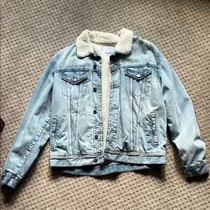 Old Navy Denim Jacket with Sherpa Collar